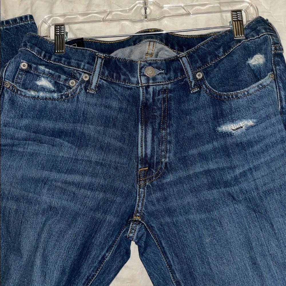 Abercrombie & Fitch Dark Blue Denim Jeans Mens 32/34 Slim/ ripped/ never worn